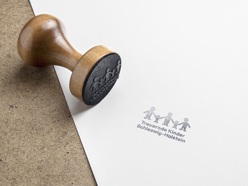 Stempel mit Stempelbild Trauernde Kinder Schleswig-Holstein