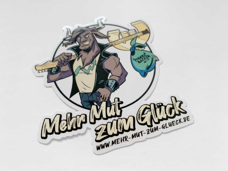 Aufkleber "Mehr Mut zum Glück"