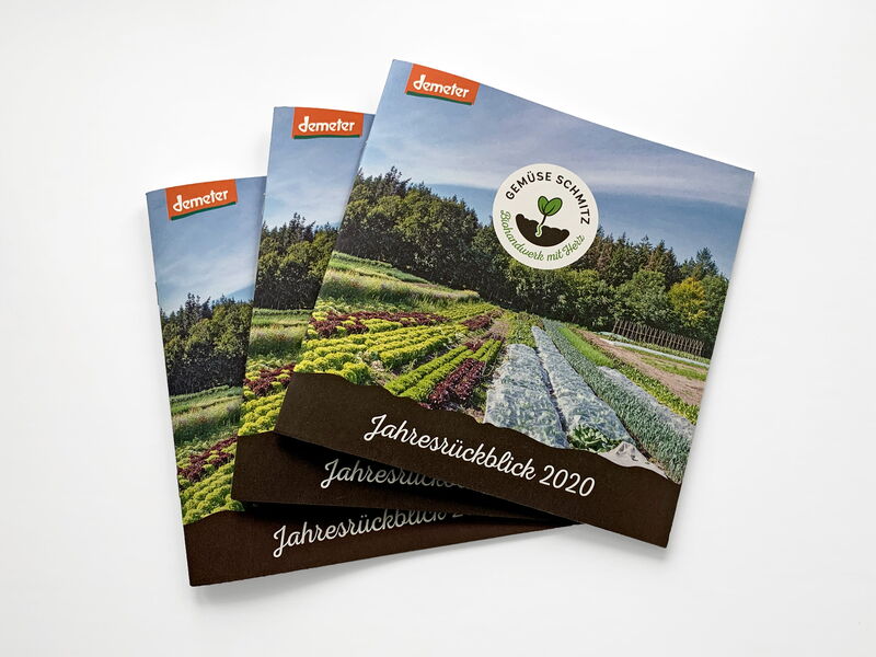 Broschüre Jahresrückblick 2020 für Gemüse Schmitz