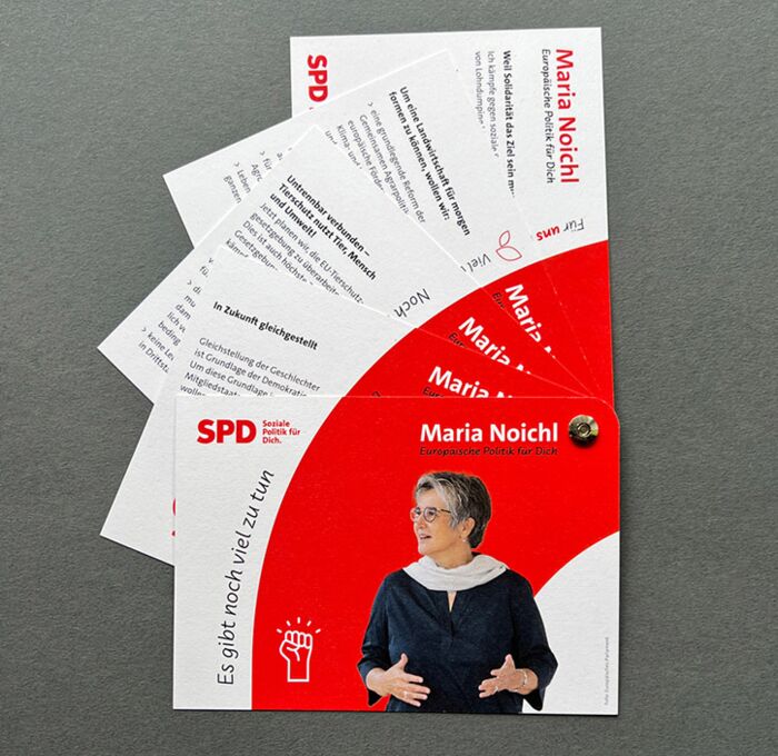 Postkartenfächers für Maria Noichl