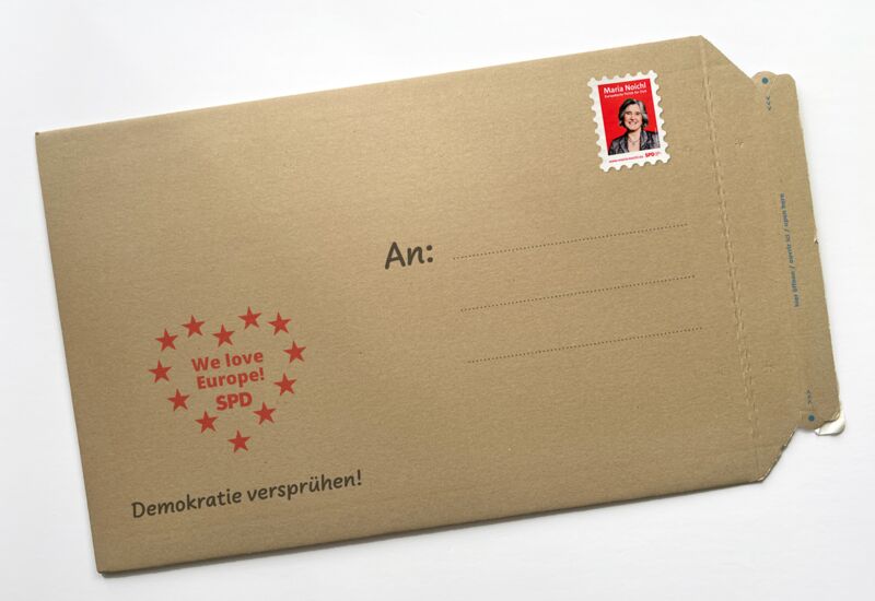 Wahlkampfunterlagen für Maria Noichl – Umschlag