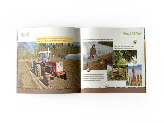 Innenseite der Jahresrückblick-Broschüre 2020 für Gemüse Schmitz