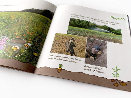 Innenseite der Jahresrückblick-Broschüre 2020 für Gemüse Schmitz