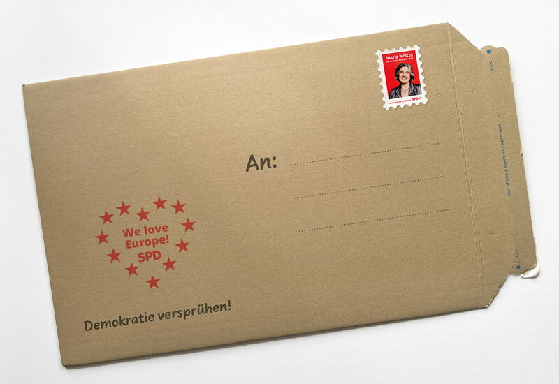 Wahlkampfunterlagen für Maria Noichl – Umschlag